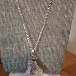 Amethyst rock necklace